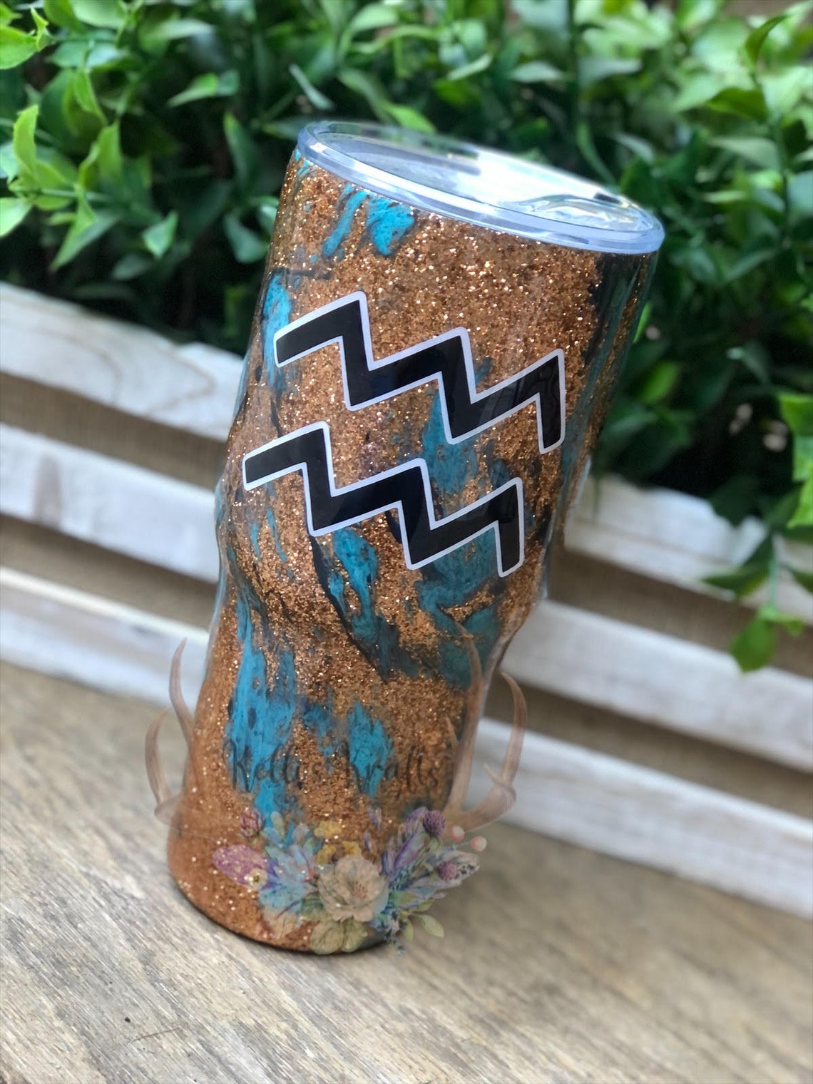 Hydro dip Tumbler / Peekaboo Tumbler / Glitter Tumbler / Etsy