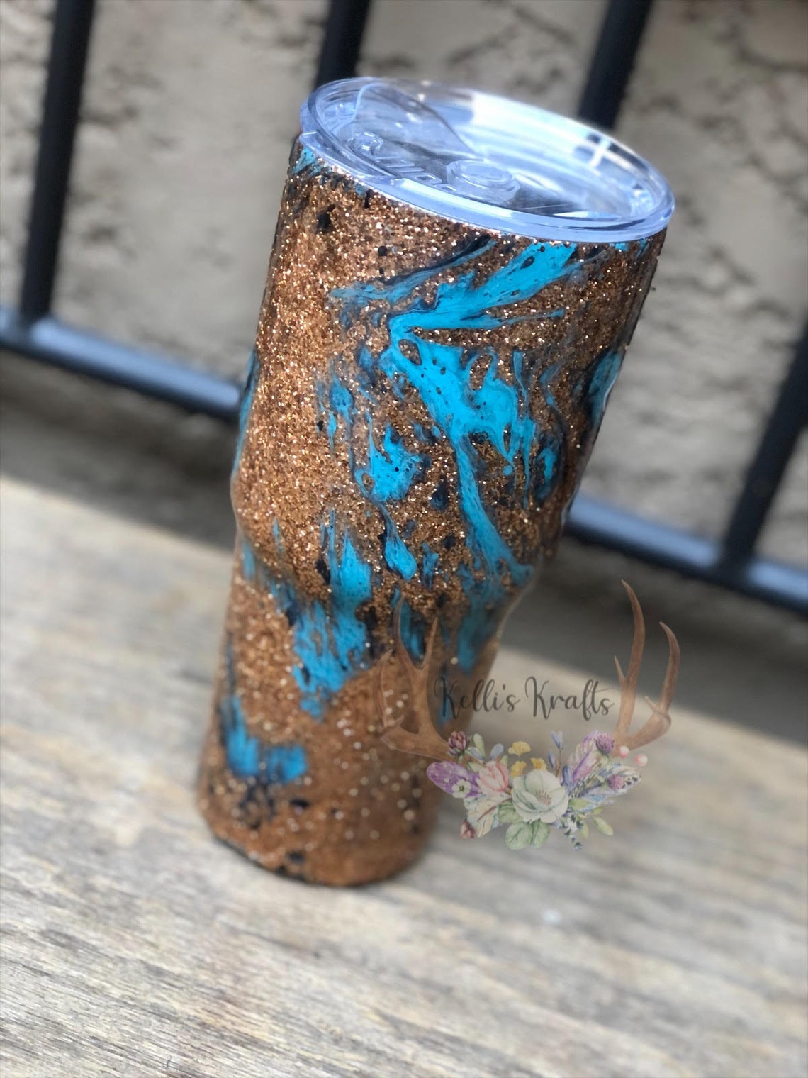 Hydro dip Tumbler / Peekaboo Tumbler / Glitter Tumbler / Etsy
