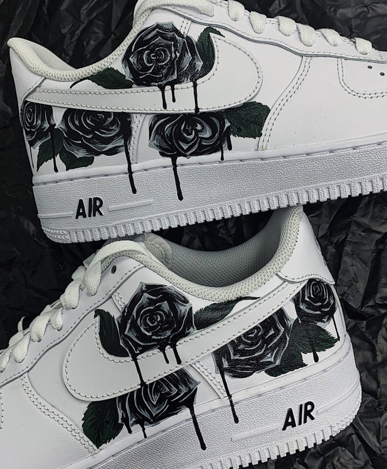 air force 1 black with rose