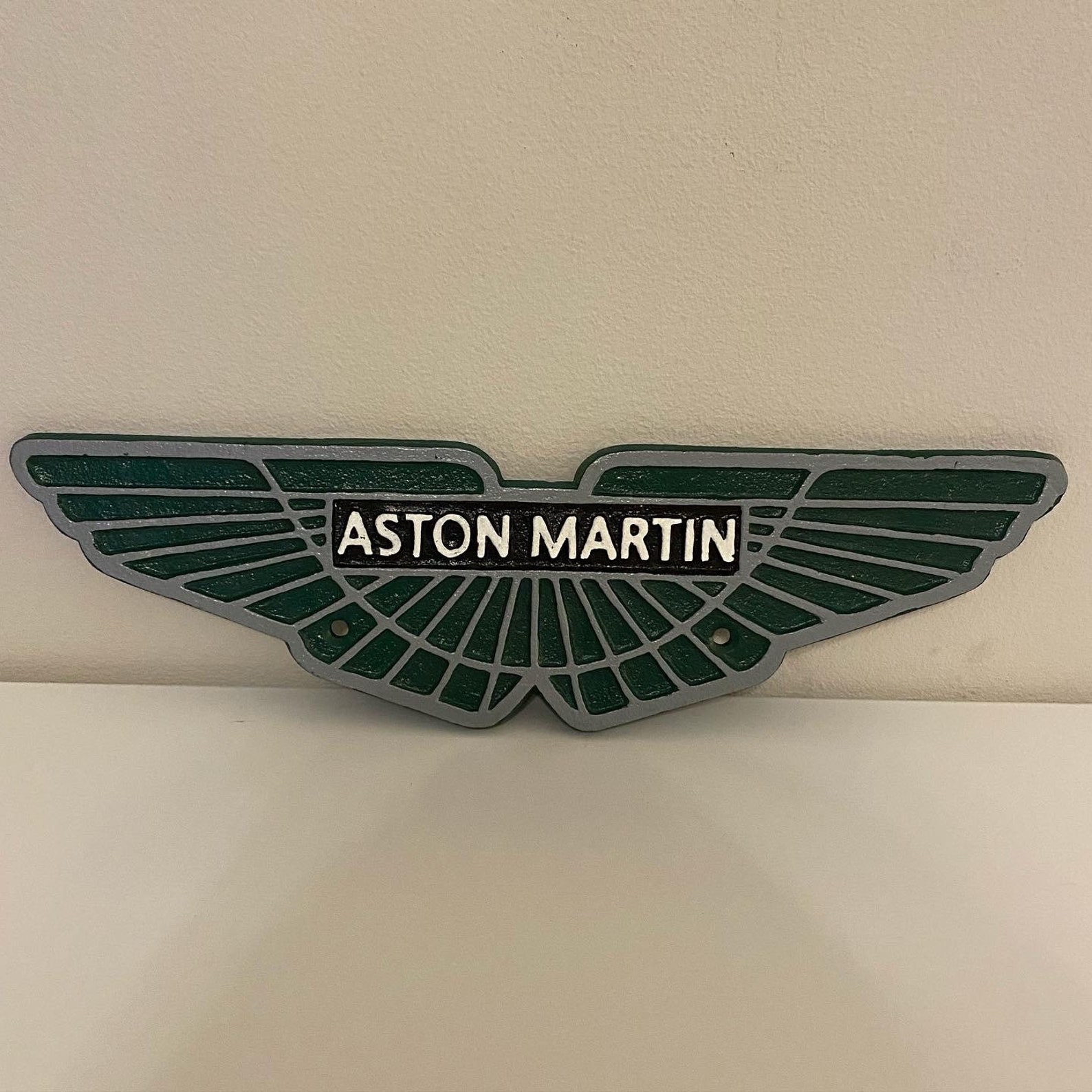 Cast Iron Green Aston Martin Car Sign Etsy