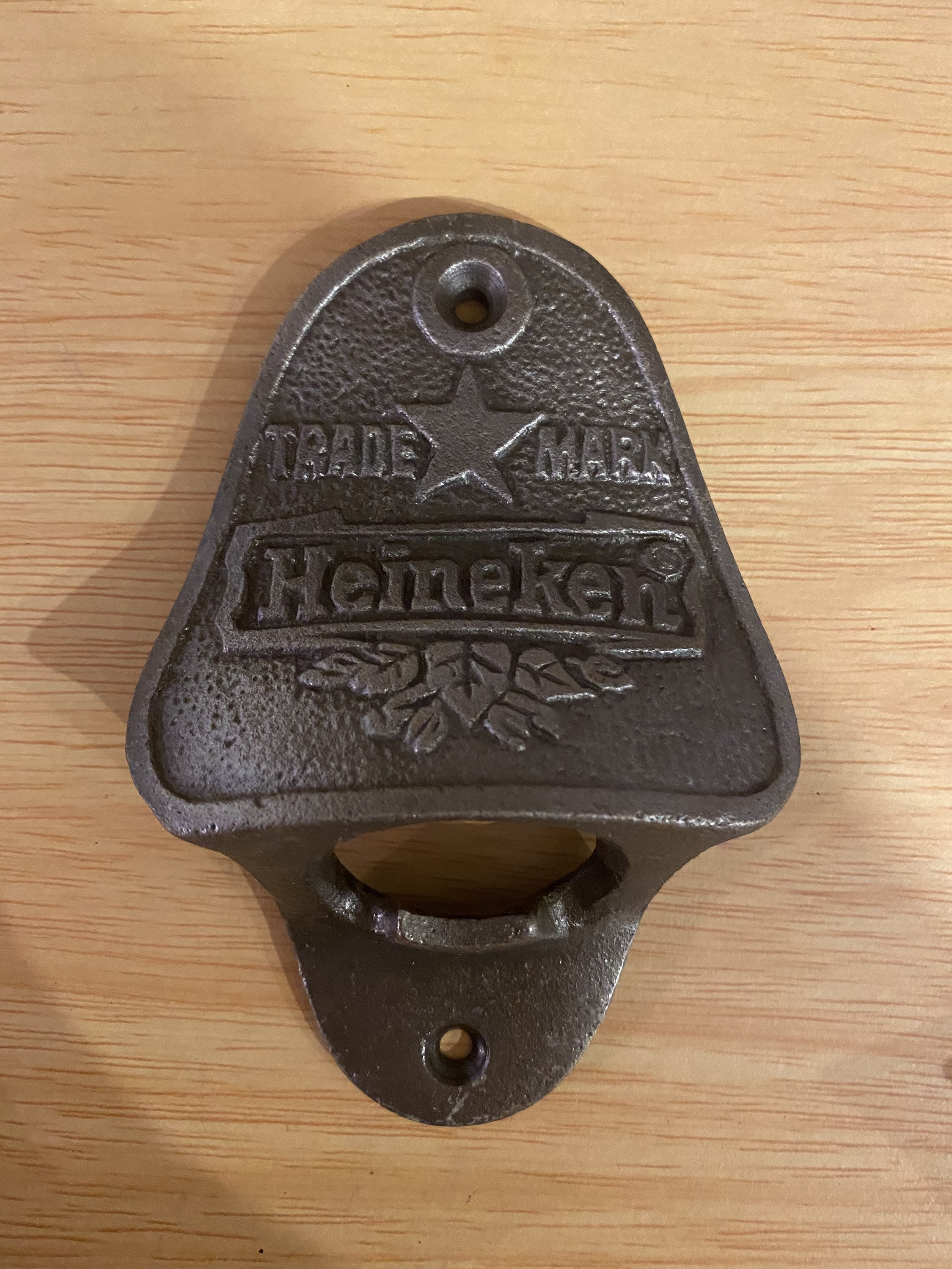 Cast Iron Heineken Wall Mounted Bottle Opener Etsy