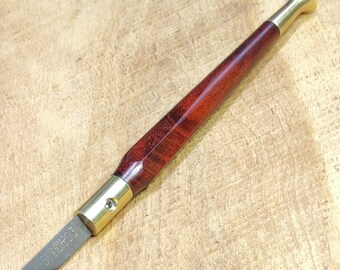 Craft Knife - Marking Knife - Bloodwood Burl RetroX with magnetic wrench - Replaceable Blade - #635