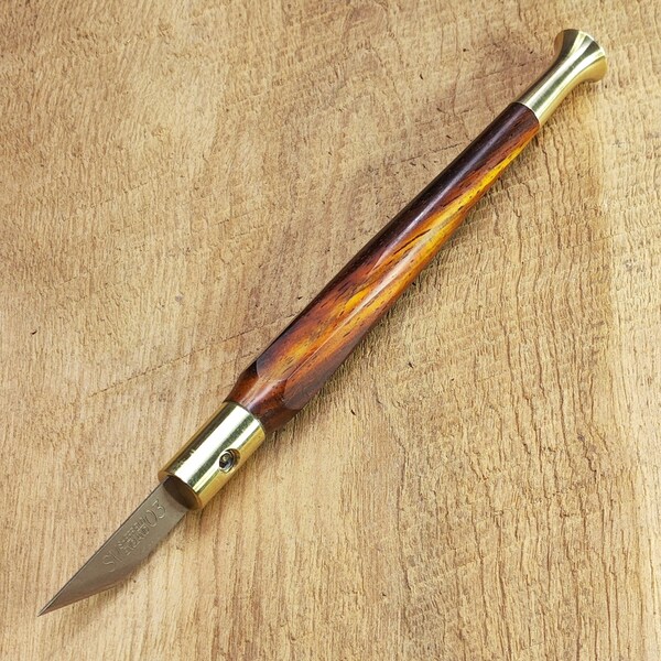 Craft Knife - Marking Knife - Cocobolo w/Finial magnetic wrench - Replaceable Blade - #653