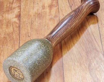 Woodworking Woodcarving Mallet - Brass Urethane Head, Caribbean Rosewood (aka Chechen) Handle - PersonMadeMallet 047