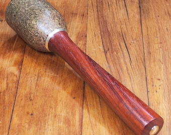 Woodworking Woodcarving Mallet -  brass and urethane composite head - PersonMadeMallet Padauk taper #065 15.0oz