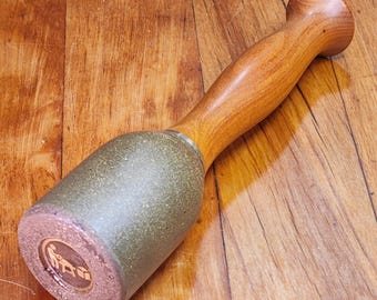 Woodworking Mallet - Brass Urethane Head, Chakte Viga Wood Handle, 16.2oz