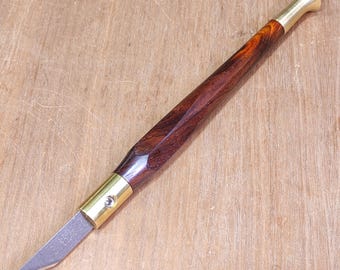 Craft Knife - Marking Knife - Cocobolo w/Finial magnetic wrench - Replaceable Blade - #787