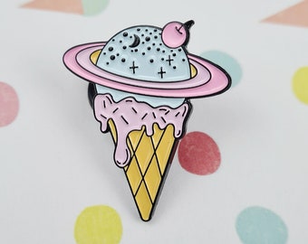 ENP03 gift for her Gold Enamel Pin food enamel pin Enamel Lapel Pin Without Ice Cream hard enamel pin Ice Cream Enamel Pin