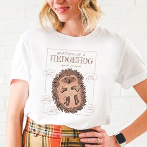 Hedgehog Anatomy | T-Shirt Tee Unisex | Cat Animal Pet | Funny | Cartoon Anime | Gift | For Her