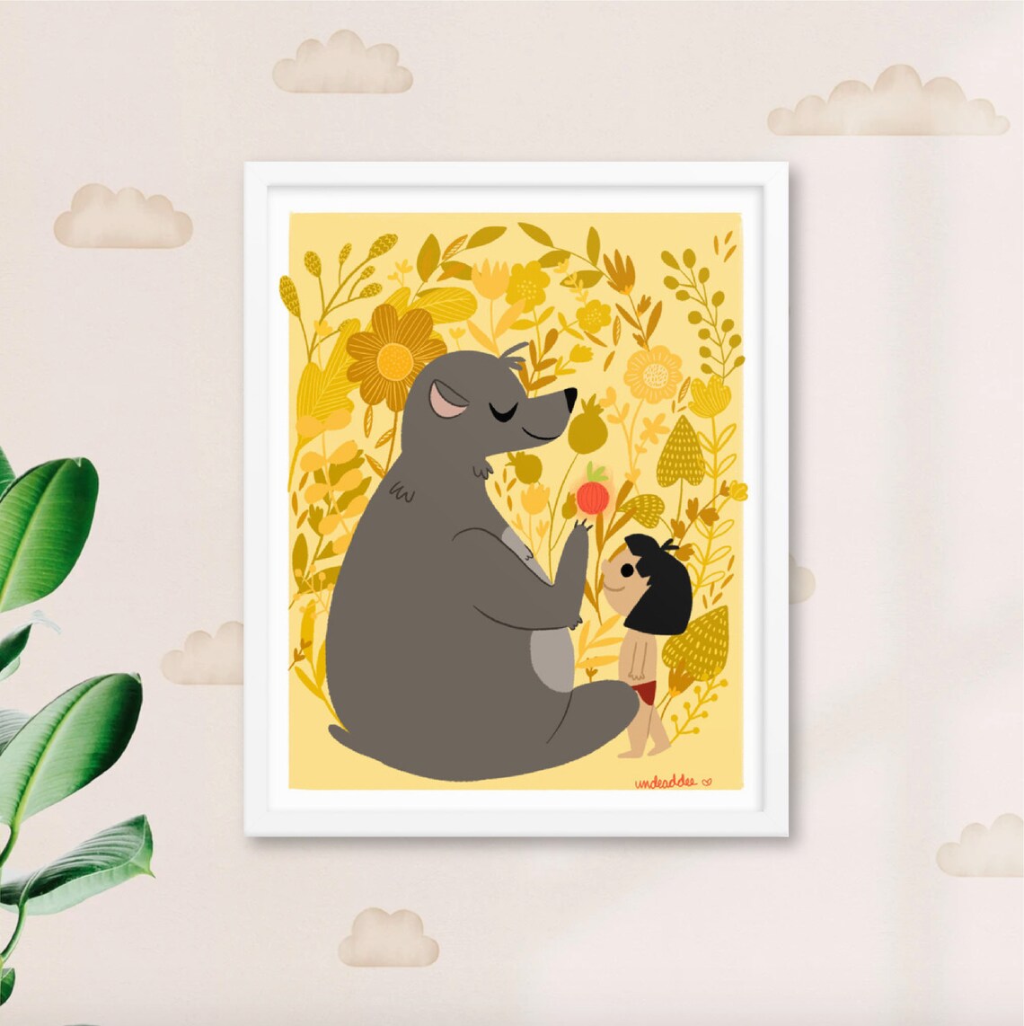 Jungle Book Kids Nursery Framed Wall Art Print Etsy