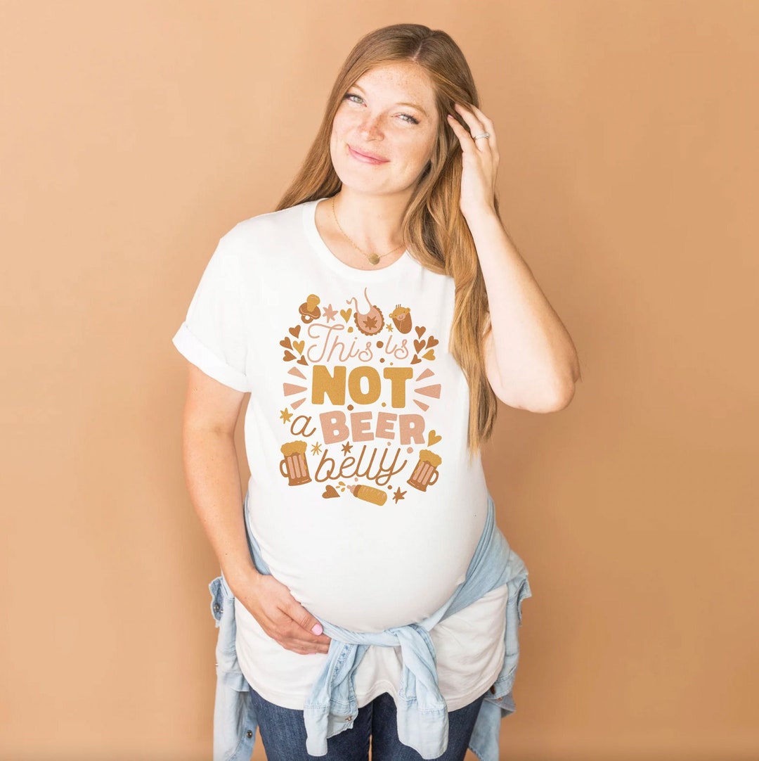 This is Not A Beer Belly Women's Tee Tshirt Pregnancy Announcement