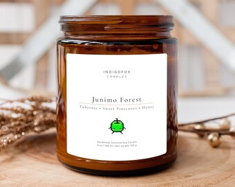 Junimo Forest Stardew Valley vela perfumada en vaso | Vela de cera de soja hecha a mano, regalo para amigos, acogedor, regalo de cumpleaños para chica jugadora, acogedor