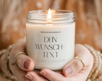 Personalisierte Duftkerze im Glas Sojawachs Wunschtext Spruch Custom Geburtstagsgeschenk Kollegin Beste Freundin Hochzeit Baby Ohne Duft