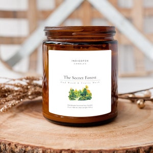 Stardew Valley Secret Forest Forest Wood Soy Wax Scented Candle in Jar with Lid | Handmade Vegan Scented Candle Gift Cozy Gaming Girlfriend