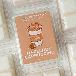Hazelnut Cappuccino Kaffee Wachsmelts Sojawachs Duftwachs Snap Bar Teelicht Duftlampe Wachswürfel Wax Cubes Herbst Caffé Haselnuss Espresso