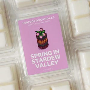 Stardew Valley Spring Wachsmelts Sojawachs Duftwachs Vegan Snap Bar Teelicht Duftlampe Raumduft Wachswürfel Frühling Blumen Gaming Geschenk