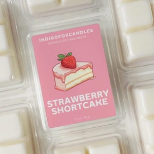 Strawberry Shortcake Wachsmelts Sojawachs Duftwachs Vegan Snap Bar Teelicht Duftlampe Raumduft Wachswürfel Wax Cubes Melts Geschenkidee