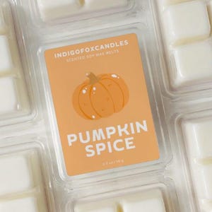 Pumpkin Spice Wachsmelts Sojawachs Duftwachs Vegan Snap Bar Teelicht Duftlampe Wachswürfel Cozy Herbst Halloween Kürbiskuchen Karamell Zimt