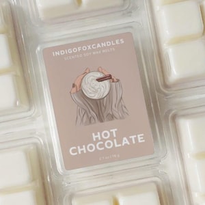 Hot Chocolate Wachsmelts Sojawachs Duftwachs Vegan Snap Bar Teelicht Duftlampe Raumduft Wachswürfel Weihnachtsgeschenk Milchschokolade
