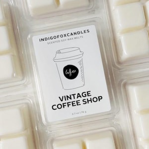 Kaffee Wachsmelts Sojawachs Duftwachs Vegan Snap Bar Teelicht Duftlampe Raumduft Wachswürfel Wax Cubes Geschenkidee Vintage Coffee Shop