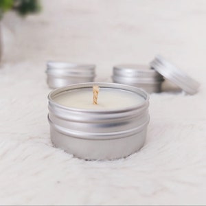 Tealight scent samples scented candles | Soy wax scented candle | Small Metal Tin Candle Sample Size | Gift idea birthday Valentine's Day Mother's Day