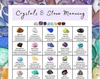 Crystal Chart Etsy Crystal Chart Etsy