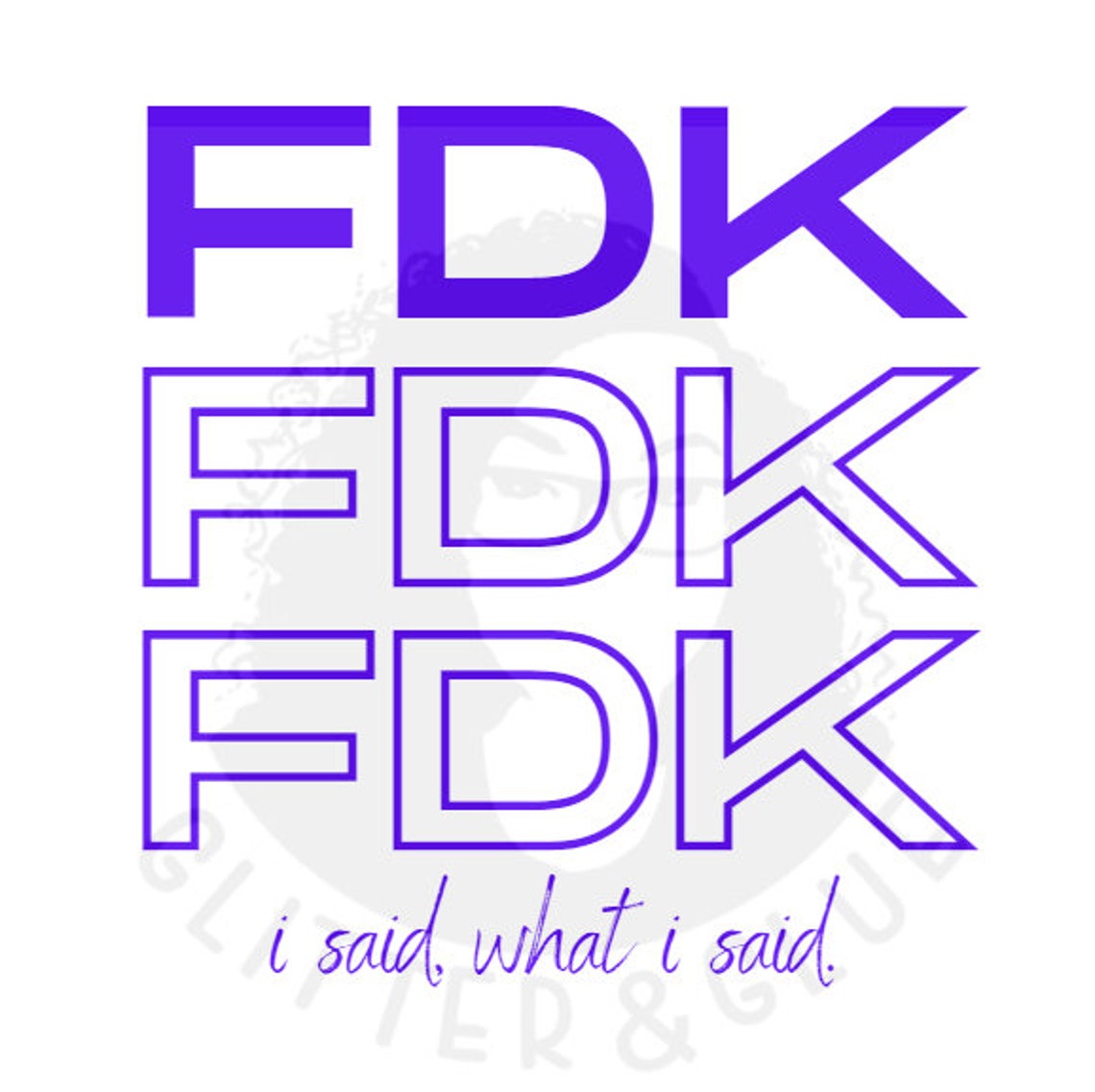 FDK (dem Kids) Design - SVG FILE - Etsy