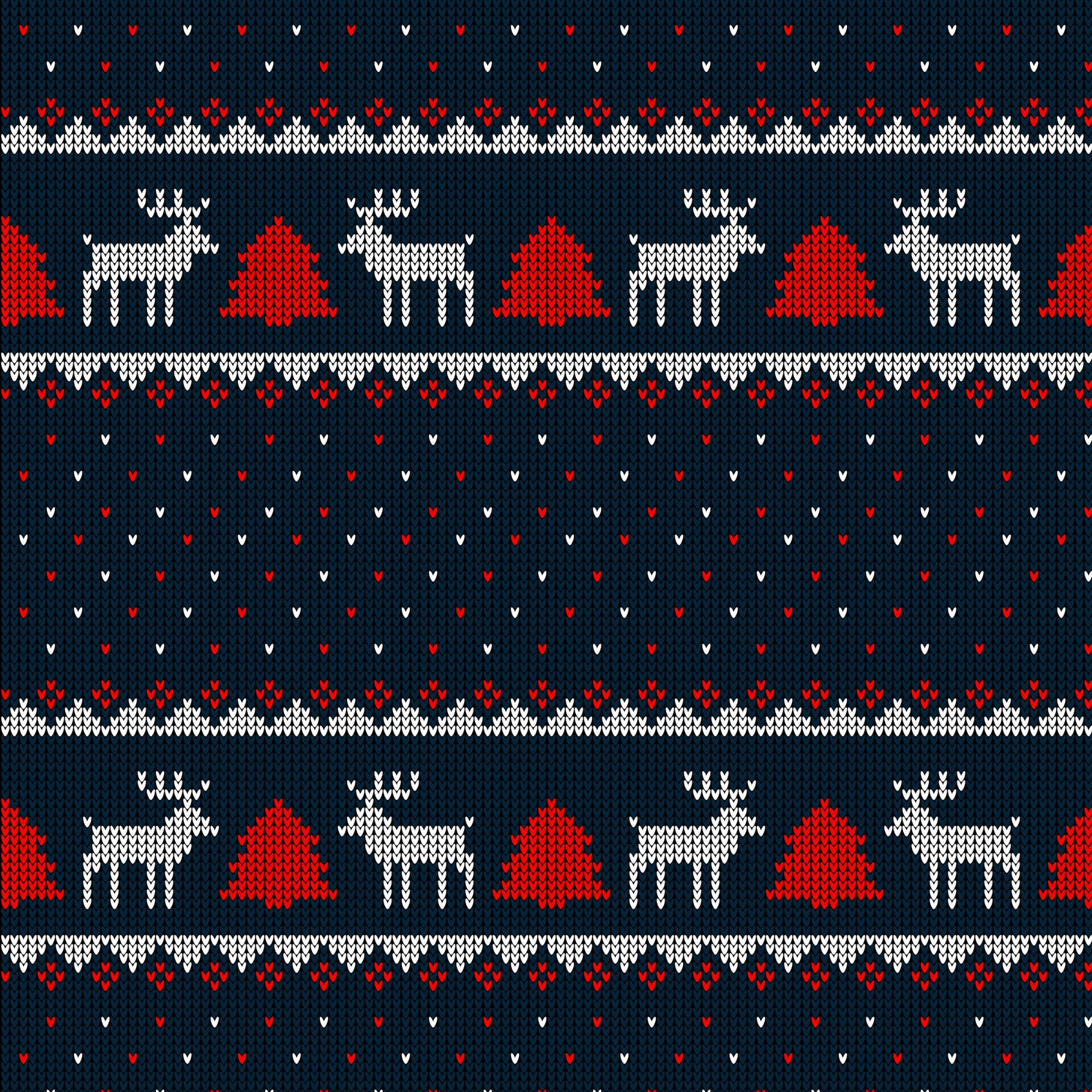 Holiday Sweater Christmas Pattern 12x12in Design PNG File ONLY - Main Image