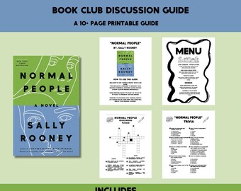 Normal People par Sally Rooney, kit du club de lecture à imprimer, questions de discussion, anecdotes, idées de fiction littéraire pour les lecteurs de livres romantiques Booktok