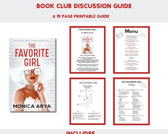 The Favorite Girl by Monica Arya Book Club Kit Printable, Discussion Questions, Trivia, Literary Fiction Ideas for Booktok Readers, Thriller