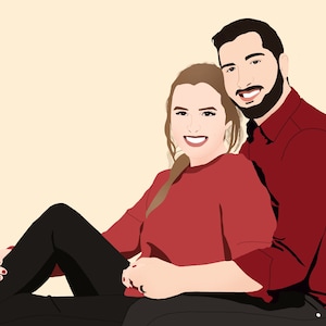 Custom portrait, Couple Portrait, Couple Illustration, Custom Couple Portrait, Family Portrait, Personalized Portrait, Anniversary gift idea