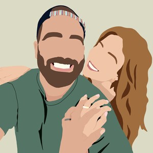 Retrato personalizado sin rostro, Retrato de pareja sin rostro, Ilustración de pareja, Retrato de pareja personalizado, Retrato familiar, Retrato personalizado