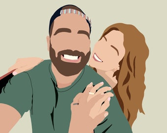 Custom faceless portrait, Faceless Couple Portrait, Couple Illustration, Custom Couple Portrait, Family Portrait, Personalized Portrait