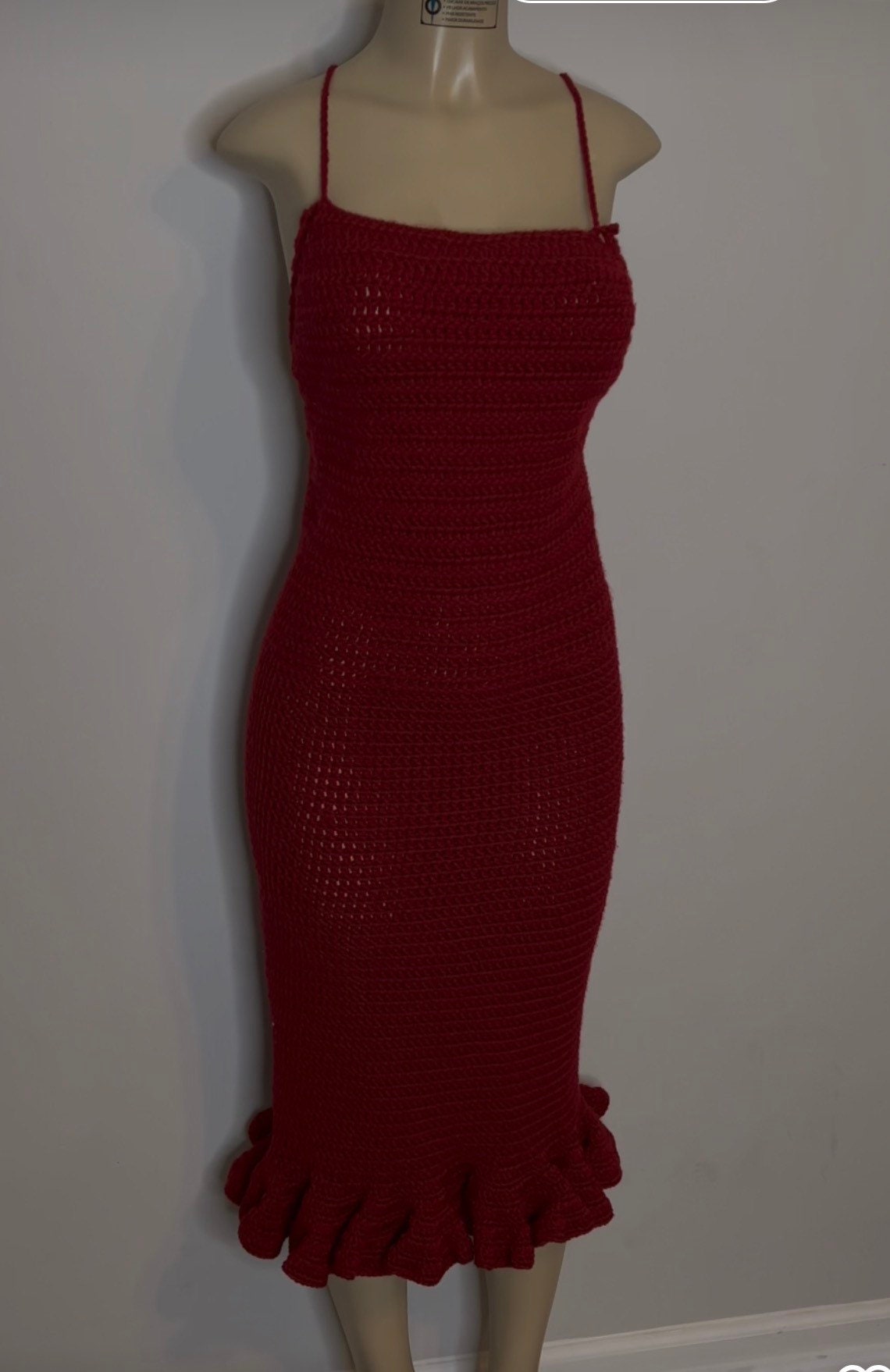 Double TROUBLE CROCHET DRESS Women handmade Knit Dress Women Crochet