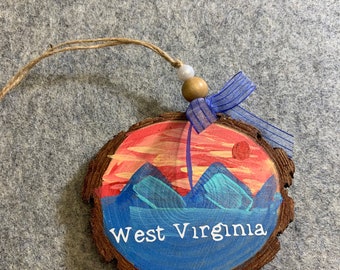 West Virginia Mountains ornament
