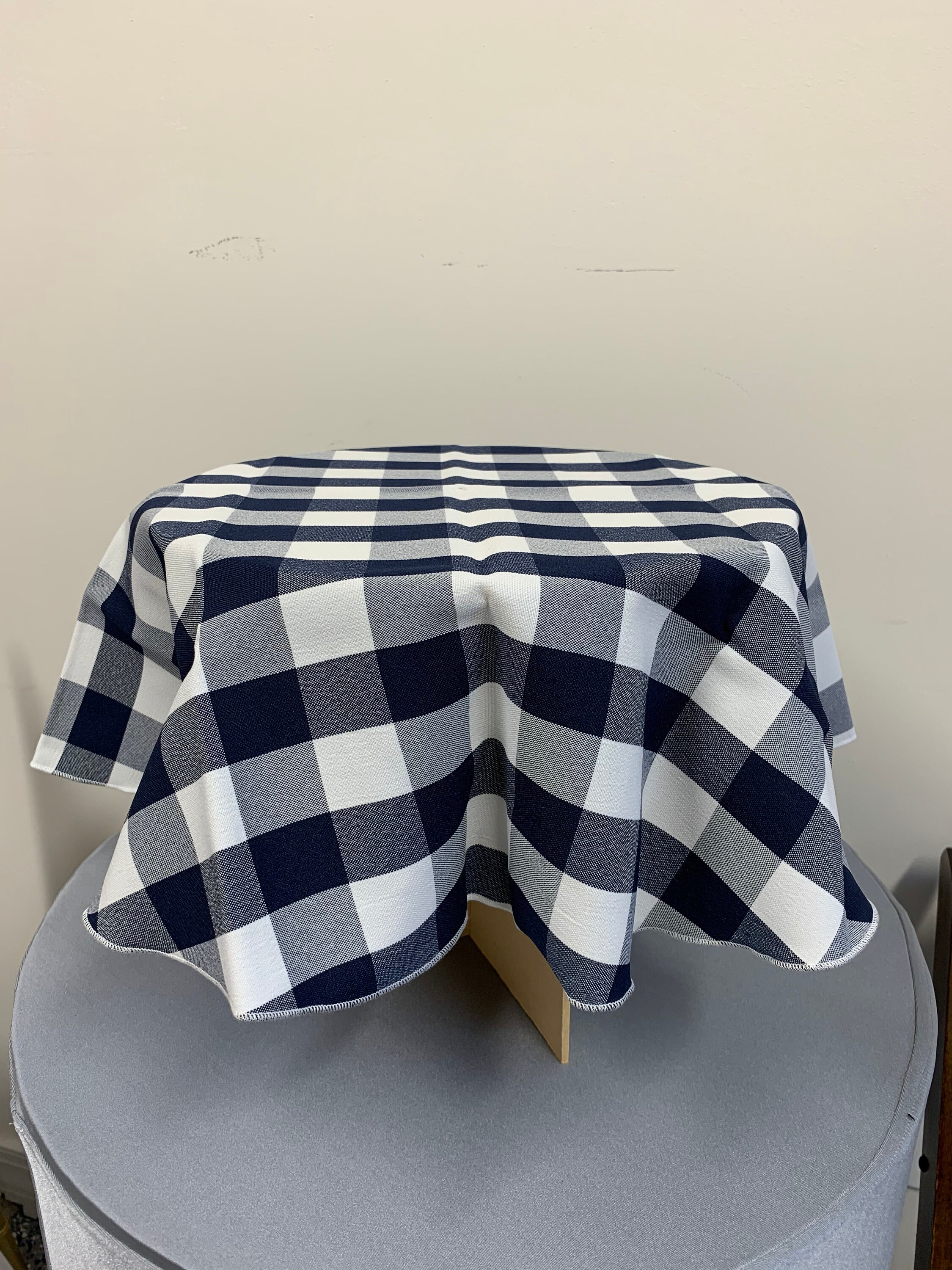 Checkered Tablecloth Polyester Round 30 36455460 Ideal for Etsy