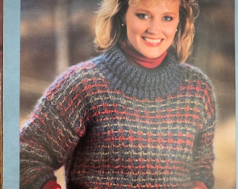 Bucilla and Patons Knitting Patterns - 9 Sheets, 20 patterns