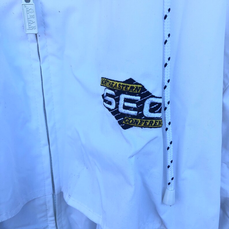 90/'s White SEC Football Jacket size Medium