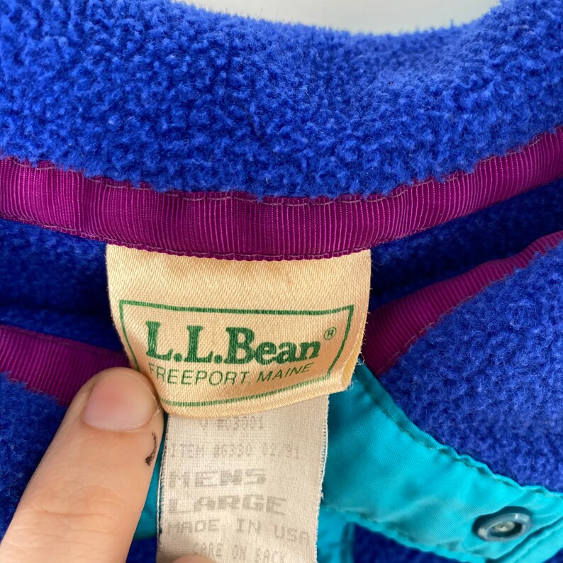 90/'s L.L Bean Fleece Snap T Pullover Size Women/'s Medium