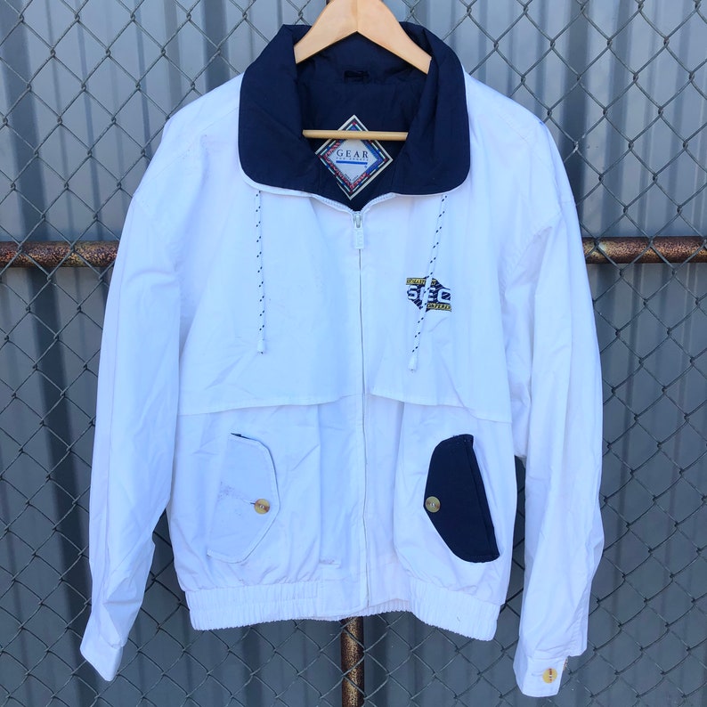 90/'s White SEC Football Jacket size Medium