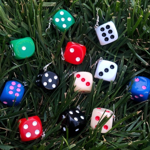 3D Dice Earrings Dice Earrings Dice Gifts Casino Jewelry Etsy