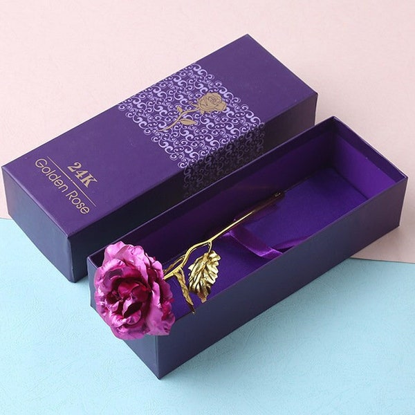 24K Gold Foil Rose Flower - Valentine’s Day Gift Idea