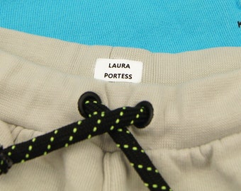 Vara lavável personalizada em etiquetas de nome de roupas-adesivos sem ferro para crianças em idade escolar, casas de cuidados, creche, jardim de infância