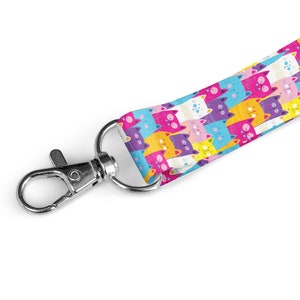 Cats Lanyard en Wristlet Mini Lanyard Sleutelhanger, ID-kaarthouder, Safety Breakaway Clip