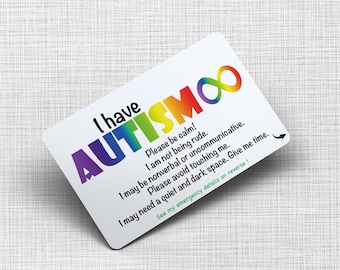 I Have Autism Id Card