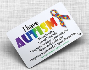 Autism Card Etsy