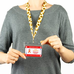 Tarjeta de billetera de emergencia para TDAH - Trastorno por déficit de atención con hiperactividad - Tarjeta médica - Tarjeta de PVC Tamaño de tarjeta de crédito y mismo material