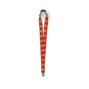 Longe de tournesol, rouge, noir, bleu, lanières blanches pour le cou avec échappée de sécurité, support de carte d’identité transparent