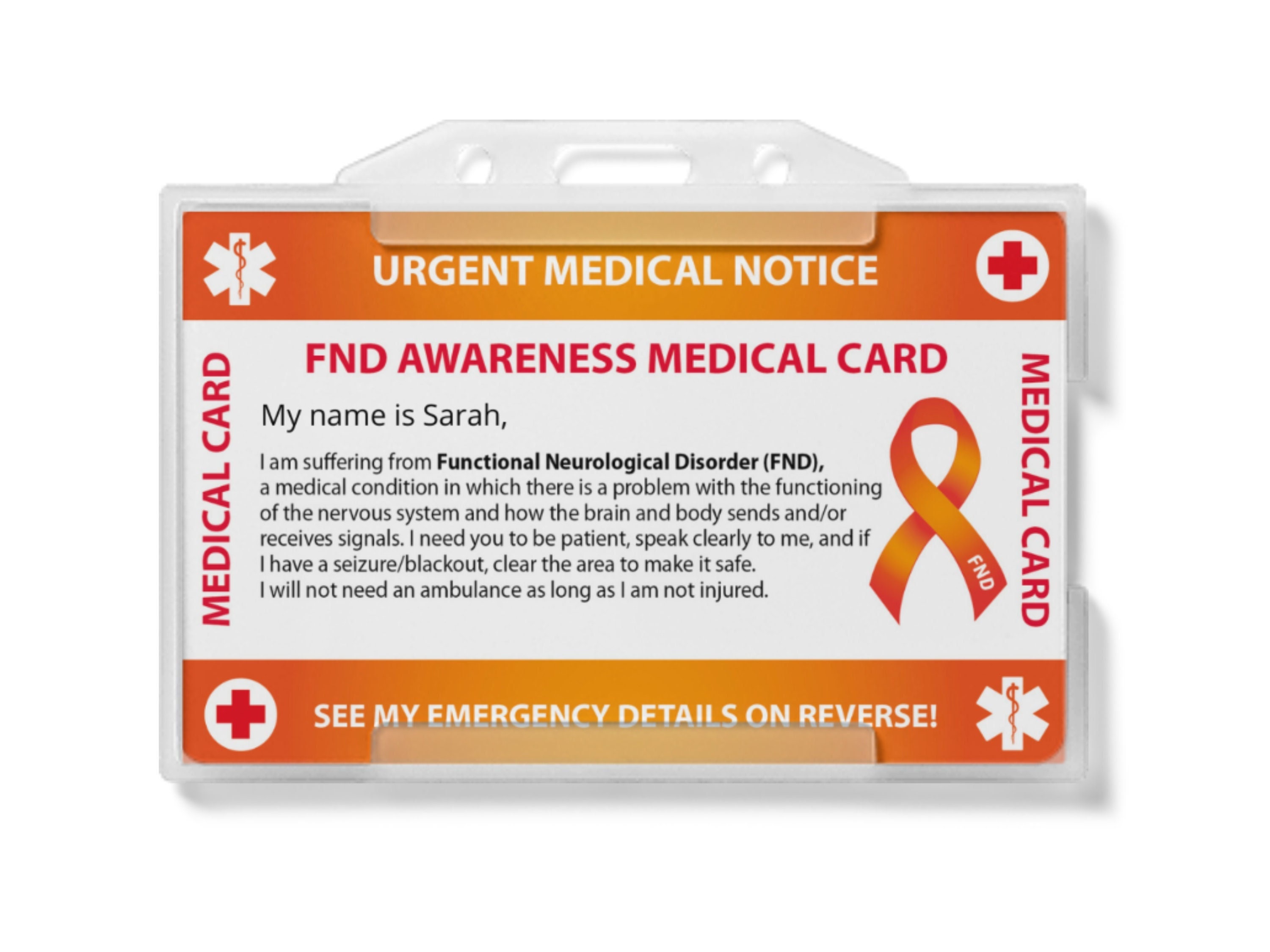 Emergency Medical Id Card
