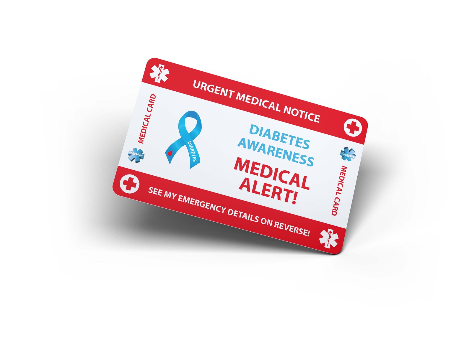 Diabetes Emergency Wallet Card Diabetes Medical Card PVC Etsy